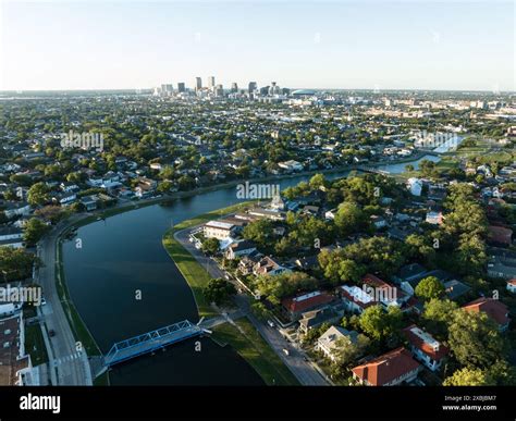 Aerial view of New Orleans neighborhood