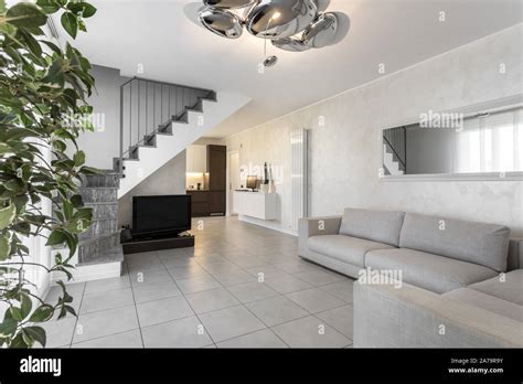 Interior of a spacious apartment living room
