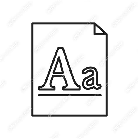 Illustration of a font file icon