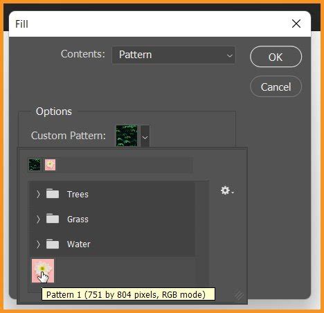 Photoshop Define Pattern dialog box
