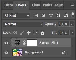 Photoshop Pattern Fill Layer options