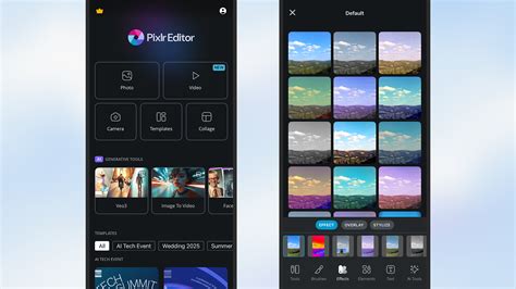 Screenshot of Pixlr X interface with basic editing tools highlighted