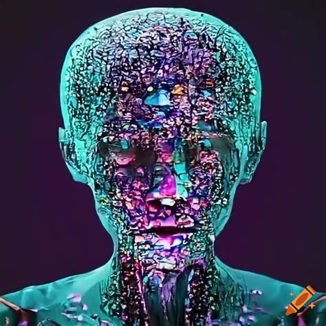 A visual representation of an image being enhanced by AI, showing a before and after comparison.