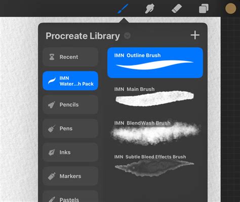 Screenshot of Procreate's Files App import option