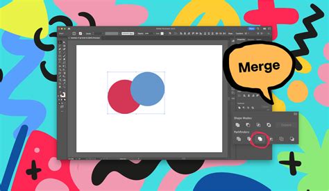 Merging multiple shapes into a single splatter shape using Pathfinder in Illustrator