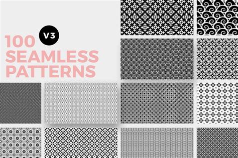 Illustrative image of various seamless Photoshop patterns