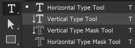 Photoshop Vertical Type Tool showing text flow to the left on line breaks
