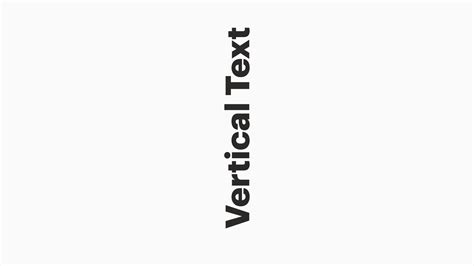 Example of vertical text used for a short title or label