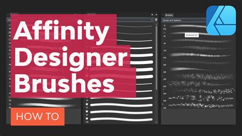 Affinity Designer Brushes Panel with a custom brush selected