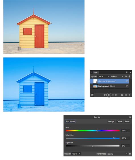 Recolor adjustment layer in Affinity Designer