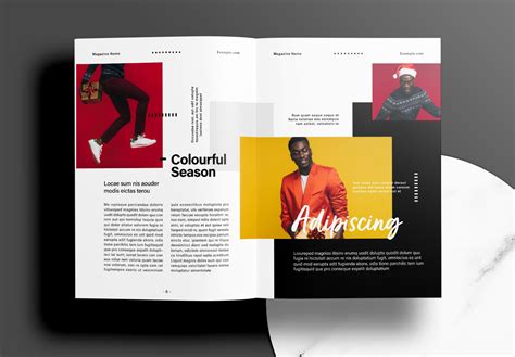 Example of a well-designed magazine spread created in InDesign