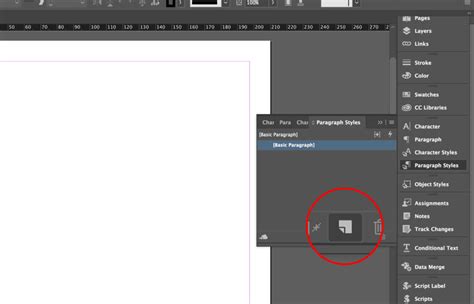 Creating a new Paragraph Style icon in InDesign