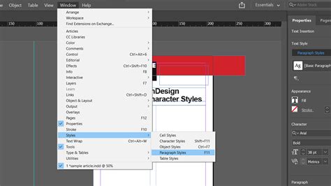 Redefine Style option in InDesign Paragraph Styles panel