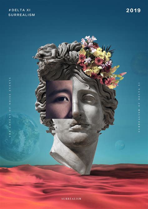 Surreal movie poster with space elements