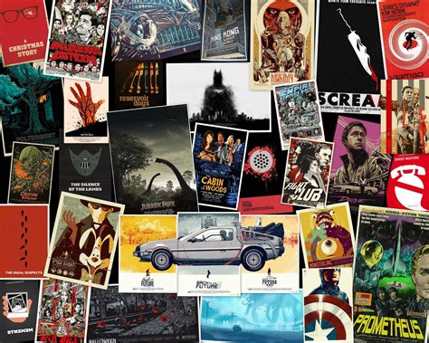 Collage of various movie poster designs