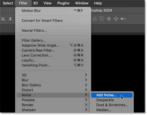 Screenshot of Photoshop's Add Noise filter settings