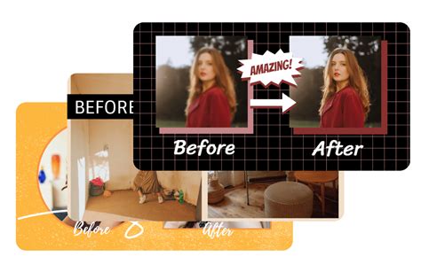A collage of before-and-after edited images, showcasing subtle and dramatic alterations.