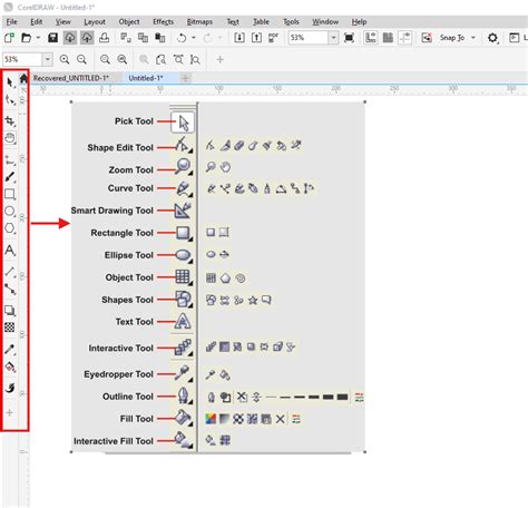 CorelDRAW drawing tools overview
