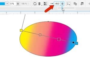 CorelDRAW gradient fill example