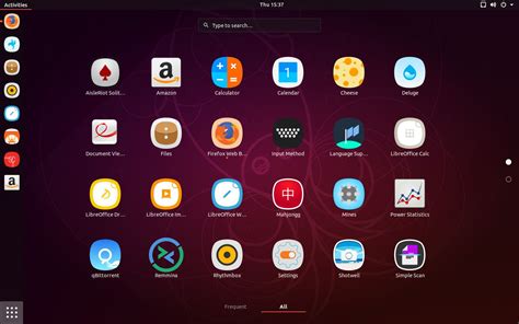 Ubuntu desktop with various software icons