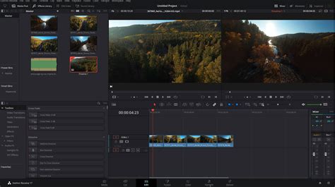 DaVinci Resolve Edit Page timeline with selected clip