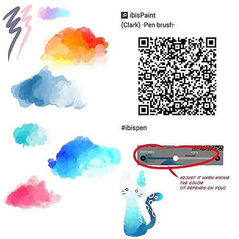 Screenshot of a forum thread with shared Ibis Paint X QR codes and user comments