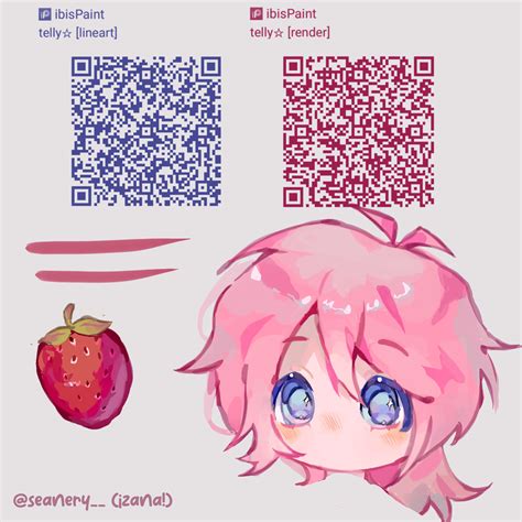 Illustration showing the steps to generate a QR code for a custom brush in Ibis Paint X