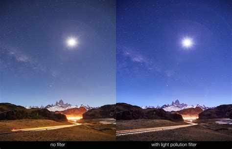 Comparison image: Photo with and without Graduated Filter applied to the sky