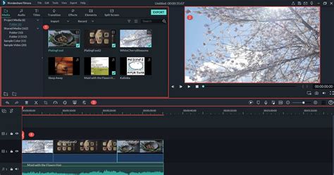 Wondershare Filmora editing interface