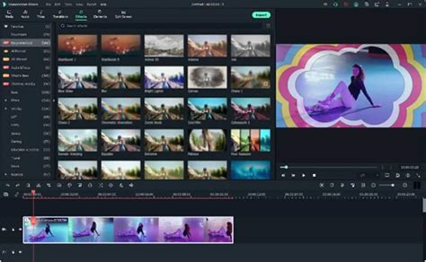 Wondershare Filmora effects and transitions library
