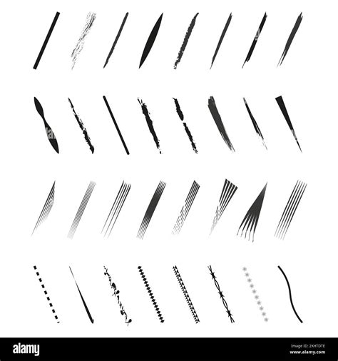 Variety of simple strokes made with a monoline brush