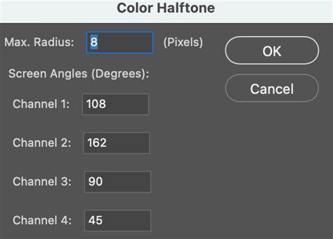 Screenshot of RIP software showing halftone settings like LPI and angle