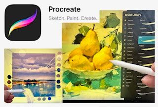 Procreate Gallery page with stacked projects