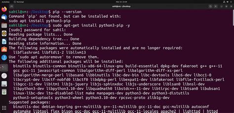 Ubuntu Terminal with Code Snippet