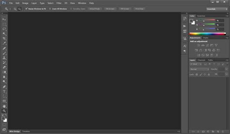 Early screenshot of Adobe Photoshop