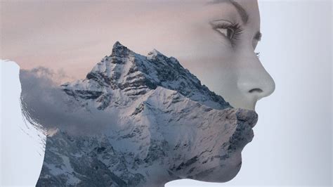 Example of a double exposure effect in Photoshop