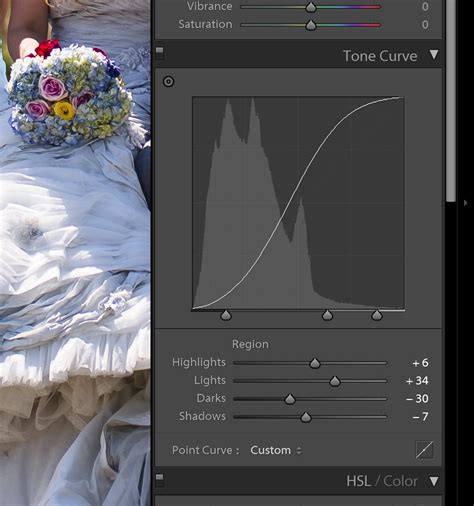 Lightroom Parametric Curve Sliders