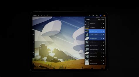 Procreate layer management for inking