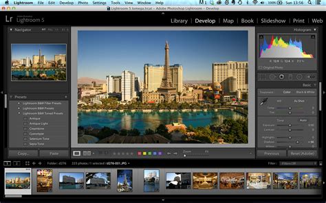 Lightroom editing interface