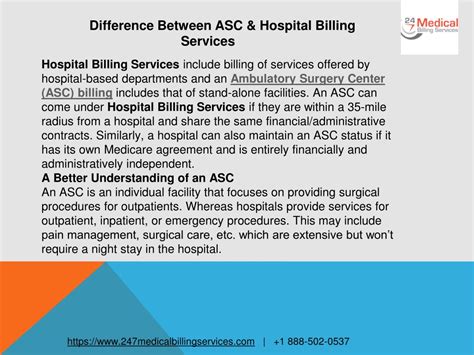 Infographic explaining the difference between an ASC and a hospital.