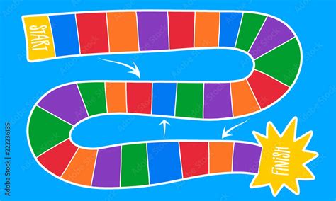 A colorful board game track
