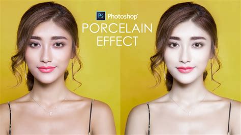 Porcelain skin effect in Photoshop tutorial