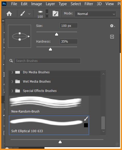 Photoshop Brush Preset Picker Options