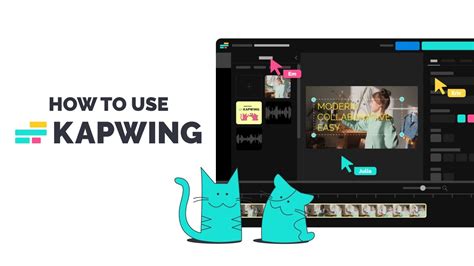 Kapwing interface showing options for adding text and music to a video timeline