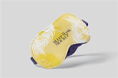 Collage of different sleep mask mockups with various backgrounds