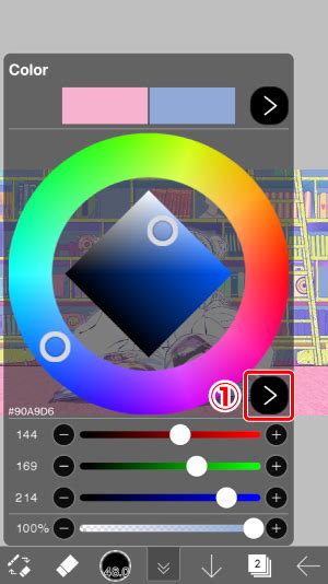 Ibispaint color wheel and hue shift