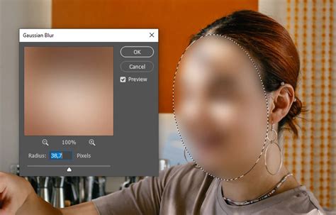 Picsart blur tool interface with masking