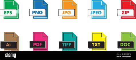Illustration of different image file formats