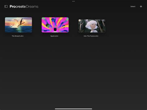 Procreate Dreams timeline interface with different modes highlighted