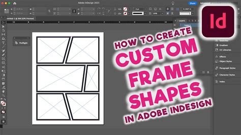 Illustration showing different types of InDesign frames: text, graphic, and unassigned